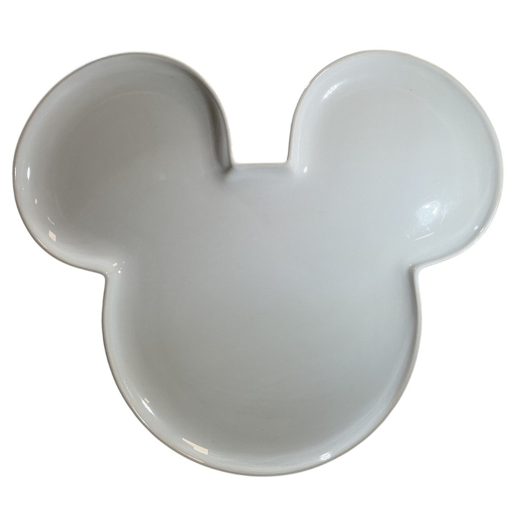 Disney Store Home Collection Mickey Mouse White Ceramic Serving Platter Tray 14"
